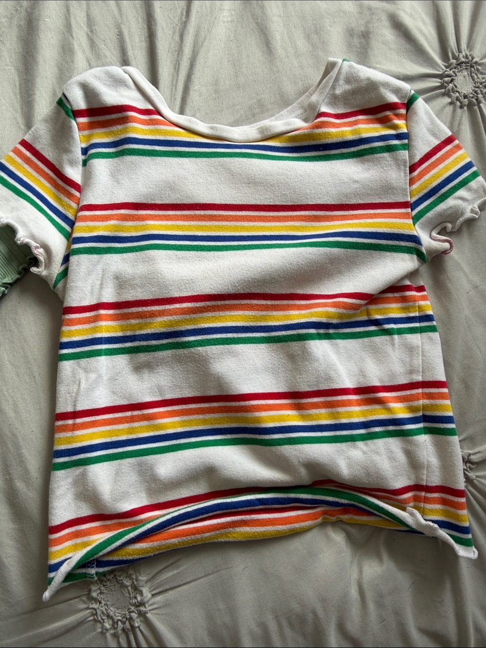Ribbed Top combo with lettuce trim - Picture 3 of 3